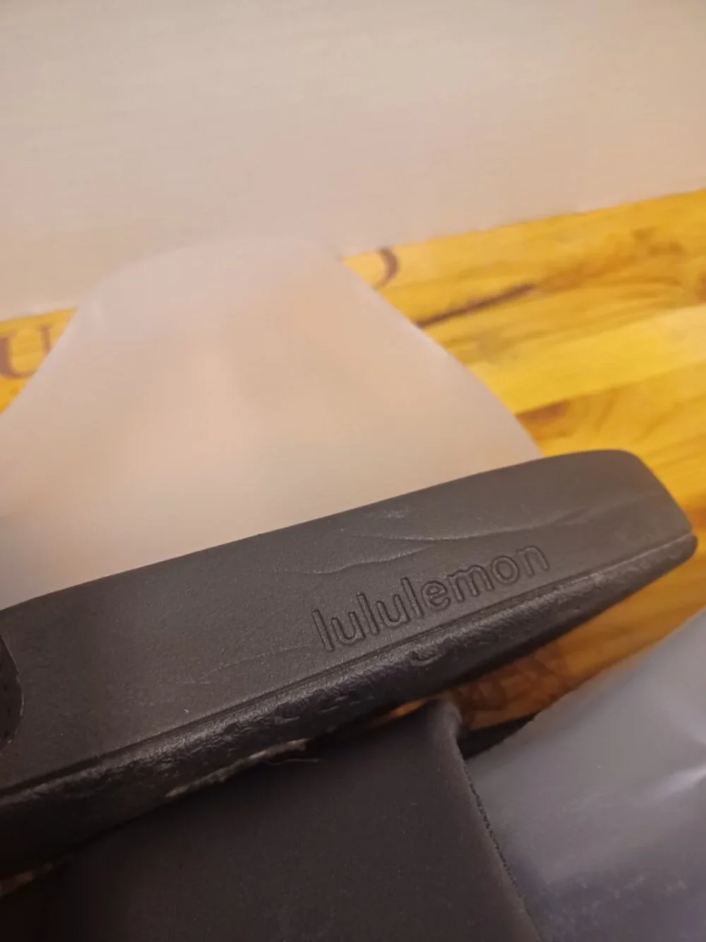 LuLuLemon Black Slides Size 9